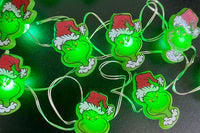 3M 30LEDs Grinch Inspired Christmas Copper Wire String Lights