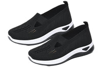 Women's Cut-out Sneakers Casual Breathable Slip On Walking Shoes