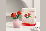 4Pcs Flower Building Blocks Pot Plant Bouquet Set with Vase
