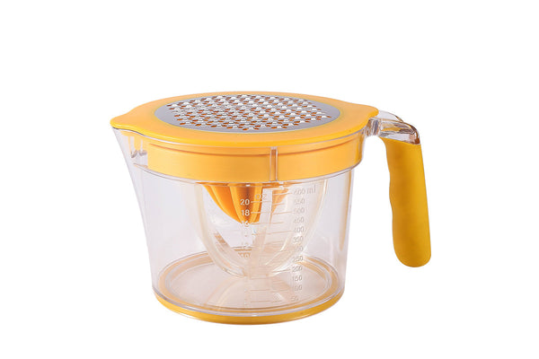 4-in-1 Citrus Squeezer Grater Multifunctional Hand Juicer Measuring Cup