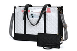 15.6-inch Laptop Tote Bag with Matching Wristlet Clutch Pouch Wallet Handbag Crossbody