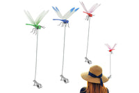3Pcs Outdoor Fake Dragonfly Rod Clip Garden Decoration