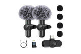 2-in-1 Wireless Plug-Play Lavalier Microphone for iPhone iPad