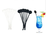 80Pcs Plastic Disc Twizzlers Stirrer Sticks