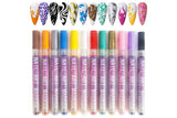 12-Color DIY Nail Art Paint Pen Set Nail Dotting & Drawing Pens for Manicure