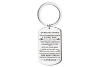 Inspirational Keychain to My Son Daughter Gifts from Mom Dad