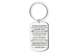 Inspirational Keychain to My Son Daughter Gifts from Mom Dad