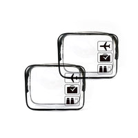 2/4/6Pcs PVC Clear Travel Makeup Storage Bag