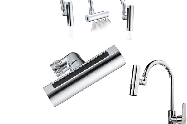 Multi-Functional Swivel Faucet Extender with 4 Modes