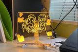 LED Note Board with 7 Colorful Pens Lighted Acrylic Dry Erase Board