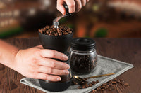Manual Coffee Bean Grinder w/ Ceramic Burr and 2 Glass Jars