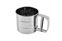 Stainless Steel Flour Sifter One Hand Press Crank Sifter for Powdered Sugar Shaker Duster