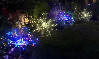 Set of 2Pcs DIY Solar Powered LED Garden Decorative Lights