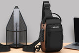 Anti-theft Chest Shoulder Crossbody Sling Bag with USB Port