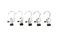 5 PCS Stainless Steel Metal Hanging Hook Clips for Closet