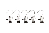 5 PCS Stainless Steel Metal Hanging Hook Clips for Closet