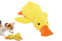 Anti-Chew Calming Duck Dog Toy Teeth Cleaning w/Quacking Sound