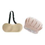 Reusable Castor Oil Pack Hat and Eye Mask Set