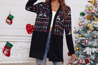 Women Christmas Printed Cardigan