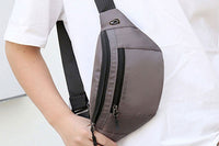 Unisex Bum Bag Fanny Pack Zip Pouch Waist Belt Wallet with Headphone Jack