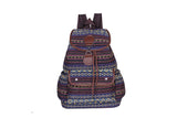 Boho Style Flap Drawstring Backpack Shoulder Bag Outdoor Travel Bag