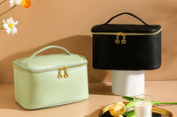 PU Leather Makeup Bag Portable Travel Cosmetic Case Organizer