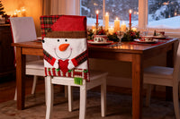 Christmas Chair Covers with Santa Hat for Holiday Dinner Party
