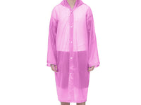 EVA Reusable Raincoat Unisex Non-Disposable Raincoat Waterproof Hooded Poncho