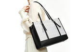 15.6-inch Laptop Tote Bag with Matching Wristlet Clutch Pouch Wallet Handbag Crossbody
