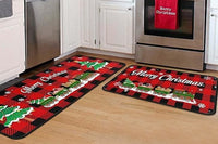 2Pcs Christmas Kitchen Floor Mat