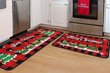 2Pcs Christmas Kitchen Floor Mat