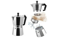 1/3/6 Cups Moka Latte Stainless Pot Stovetop Espresso Coffee Maker