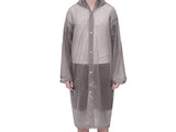 EVA Reusable Raincoat Unisex Non-Disposable Raincoat Waterproof Hooded Poncho