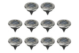 10Pcs Mini Solar Stainless Steel Ground Lights
