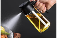 2 in 1 Olive Oil Dispenser and Oil Sprayer 470ML Oil Dispenser Bottle for Kitchen