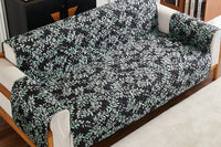 Leaves Printed T-Shaped Sofa Cover Furniture Protector