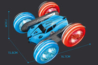 2.4 GHZ 4WD Double Sided RC Stunt Car 360 Degree Rotating Remote Control Crawler with Headlights