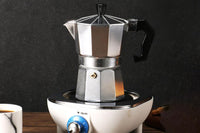 1/3/6 Cups Moka Latte Stainless Pot Stovetop Espresso Coffee Maker