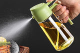 2 in 1 Olive Oil Dispenser and Oil Sprayer 470ML Oil Dispenser Bottle for Kitchen