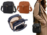 PU Leather Crossbody Bag with Card Slots Small Messenger Bag Shoulder Bag Purse
