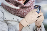2 Pair Winter Thermal Warm Gloves for Men Women Touchscreen Knitted fleece gloves