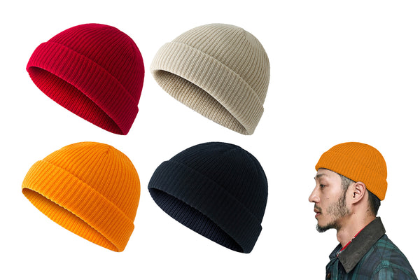 Winter Warm Fisherman Beanie Roll Up Edge Hat