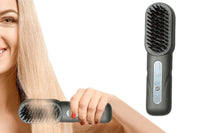 Wireless Hair Straightener Brush Portable Heated Straight Brush  Anti-Scald Hot Comb Straightener Brush with LED Display
