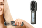 Wireless Hair Straightener Brush Portable Heated Straight Brush  Anti-Scald Hot Comb Straightener Brush with LED Display