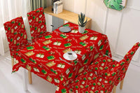 2Pcs Christmas Printed Chair Covers