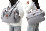 Diaper Bag Backpack with Separate Shoe Compartment and Changing Mat