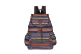 Boho Style Flap Drawstring Backpack Shoulder Bag Outdoor Travel Bag