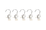 5 PCS Stainless Steel Metal Hanging Hook Clips for Closet