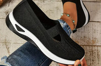 Women's Cut-out Sneakers Casual Breathable Slip On Walking Shoes