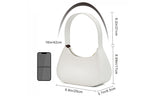 Leather Shoulder Bag Women's  Tote Handbag Clutch Purse with Zipper